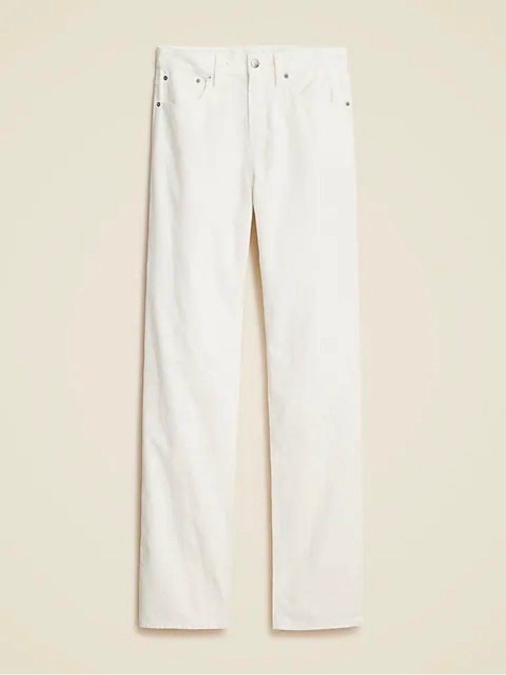 J. Crew Off-White Corduroy Straight-Leg Pants